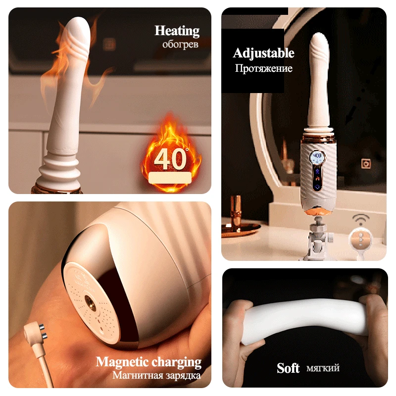Sex Maskine Stærk Varme G Spot Vibrator Realistisk Dildo 10 Modes Silikone Opfylde Fjernbetjening Voksen sexlegetøj til Kvinder 0