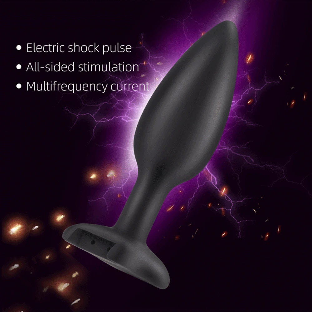 Elektrisk Stød Anal Vibrator Butt Plug Bum Chok E-Stim Silikone Anal Plug Anus Dilator Prostata Massage Vibrator SM sexlegetøj 0