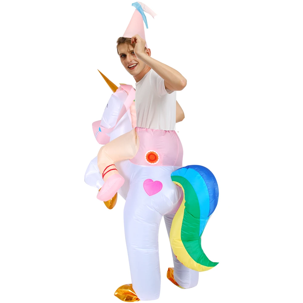 Cartoon Kids Christmas Party Cosplay Unicorn Oppustelige Kostume Halloween Voksen Karneval Passer Fancy Dyre Rolle Spiller Tøj 0