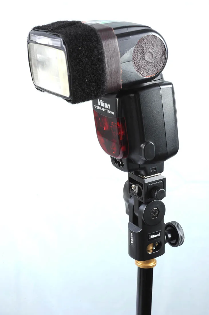 IShoot Mini Flash Bracket/Paraply Holder-Universal Metal Hot Shoe Mount til Canon Nikon, Pentax Olympus Sony HVL-F60M Speedlite 0