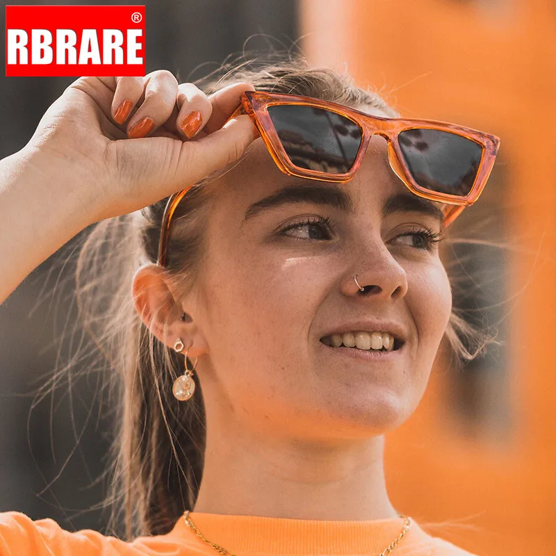 RBRARA 2021 Vintage Plastik Solbriller Kvinder/Mænd Candy Farve Linse Dame solbriller Klassisk Udendørs Rejse Gafas De Sol Mujer 0