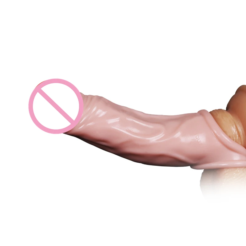 Blød Extender Kondom Mænd Cock Ærme Forsinket Sædafgang Penis Ring Erotisk Sexlegetøj Til Mænd Gay-Genanvendelige Fetish Dick Sleeve 0