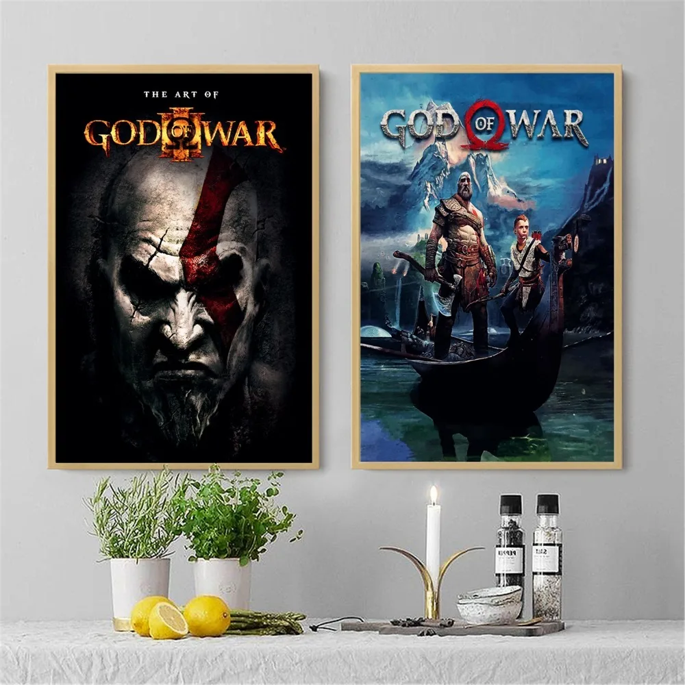 God Of War Video Game Figur Plakater Og Print På Lærred Trykt Maleri Kunst Væg Billeder Hjem Indrettet Til Stue Dekoration 0