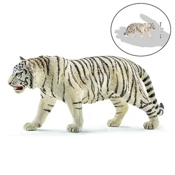 1PC 6,2 tommer/15.8 cm Hvid Tiger Wild Life Figurer Toy PVC-Model Handling Dyr, Figurer Samling Gave Legetøj Til Børn 14731 5