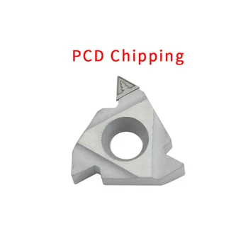 1PC PCD diamantværktøj 11IR A60 16ER AG55/AG60 threading hårdmetal sæt skruen i cnc vendbare drejestål tråd dreje cutter 3