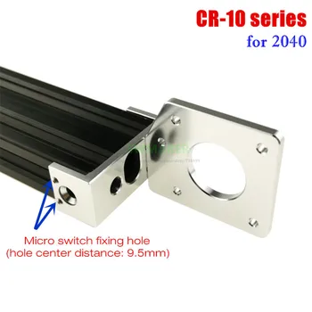 1stk CR-10 CR-10S-serien er Alle metal Y-aksen motor faste beslag/skinne sort til 2040 profil Creality 3D-printer dele 4