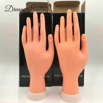 1stk Fleksibel Blød Plast Inflectional Mannequin Model Maleri Praksis Af Nail Art Falske Hånd for Uddannelse Kunstige Hånd 4927