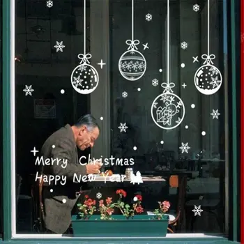 1stk Genanvendelige Snowflake-Vindue, Wall Stickers På Glat Væg Overflade Glædelig Jul Gave Hjem Shop Fremvise Indretning Ornament 1