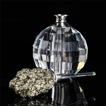 1stk Pyrit Parfume Flasker Naturlige Sten, Krystal Home Decor Kvinder Parfume Flaske af Høj Kvalitet 2