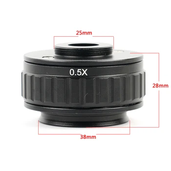 1X 0.35 X 0,5 X Adapter Linse 38mm C-Mount-Adapter Trinokulartubus Stereo-Mikroskop Rør Til Digital Kamera med Fokus 1
