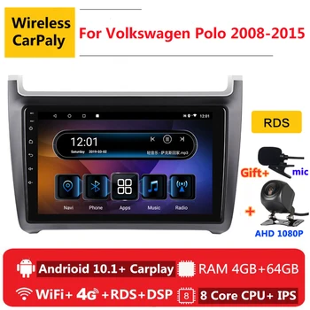 2 din-8 core android 10 bil radio auto stereo for Volkswagen, VW polo 6r sedan 2008-navigation GPS DVD Multimedie-Afspiller 2
