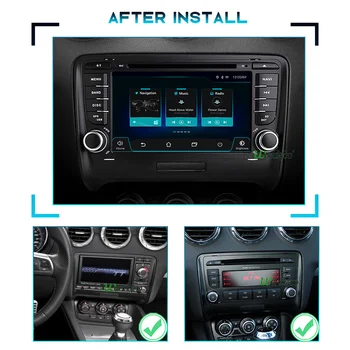 2 DIN Autoradio Android 10 bil radio PX6 For Audi TT MK2 8J 2006-2012 2DIN auto lyd bilstereo, navigation skærmen mms 3