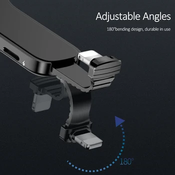 2 in 1 Lightning til 3,5 mm Audio Adapter Ring Indehaveren Oplader til Hurtig Opladning Stik Dobbelt Lyn OTG til iPhone 11 X 8 7 6Plus 0
