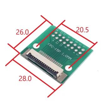 2 stk FPC FFC Fleksibel Fladskærms-Kabel 15 Pin-1,0 mm Adapter til 2,54 mm pitch gennem hullet DIP PCB for Raspberry PI Kamera Rev 1.3 3