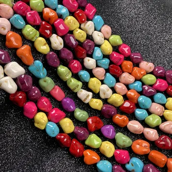 2 Strand/pack Uregelmæssige Mix-farve Løse Perler Til gør det selv-Halskæde-Armbånd Værk Syning, Håndværk, Smykker Tilbehør 2