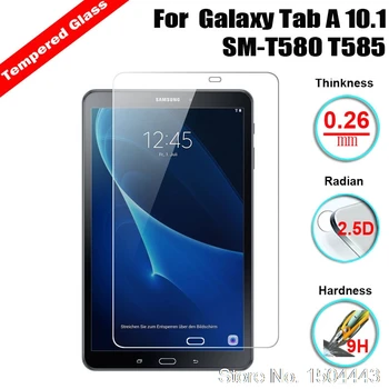 2 X GLAS Premium Hærdet Glas Til Samsung Galaxy Tab 10.1 SM-T580 T585 Tablet Screen Protector Film 4018
