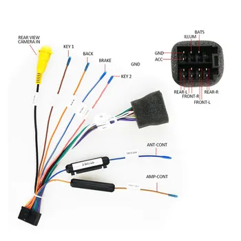 20 PINS ISO-Ledninger, Stik Adapter med bakkamera Connect for 1 DIN/2 DIN Android Bil Radio Power Kabel-Sele 1