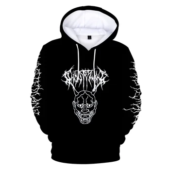 2010 Hætteklædte Metal Rap-Stil Ghostemane World Tour Rock Musik Logo 3D-Print Full Mænd/kvinder Casual Cool Hættetrøjer Tøj Sweatshirt 3