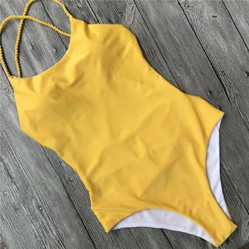 2018 Kvinder i Ét stykke Slynge en Bikini, Monokini Badetøj Backless Badetøj Badetøj Damer Ét Stykke Massivt Svømning Tøj 5