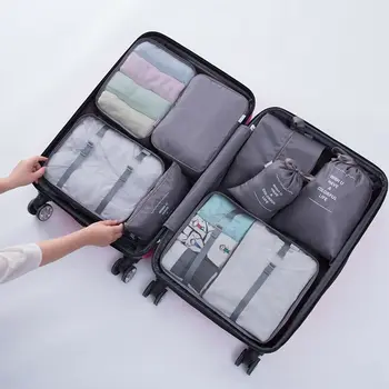 2019 HOT Mode rejsetaske 8 sæt af personlig print multi-funktion vandtæt taske til opbevaring 1