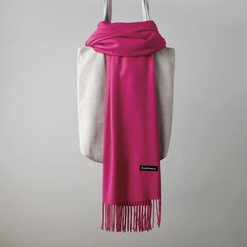2019 luksus mærke tørklæde kvindelige cashmere tørklæde vinteren kvinder uld tørklæde kvinder foulard sjal femme pashmina kvinder solid poncho lic