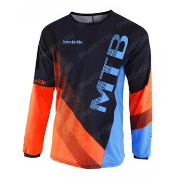 2019 Trøje Mænd ' s Mountain Bike Motocross Jersey med lange ærmer BMX DH MTB T-Shirt ned ad bakke Toppe, Sports racing blå rød 22344