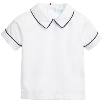 2019summer Nye Ankomster Baby Drenge Bomuld Kvalitet Skjorte Dukke Krave Shirts Britiske børnetøj Toddler Dreng Shirt 21929