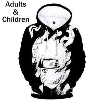 2020 Animationsfilm Hættetrøje Dreng Nyeste 3D-Print Naruto Hættetrøjer Harajuku Sweatshirts Mænd, Kvinder, Børn Naruto Casual Outwear Pullover 1005
