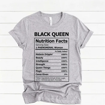 2020 Black Queen Ernæringsmæssige Forhold T-Shirt Sort Pige Magi Shirt Kvinder Melanin Shirts Black Power Dronning Graphic Tee 1