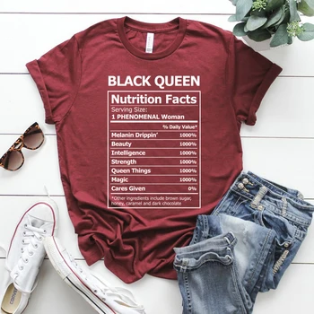 2020 Black Queen Ernæringsmæssige Forhold T-Shirt Sort Pige Magi Shirt Kvinder Melanin Shirts Black Power Dronning Graphic Tee 3