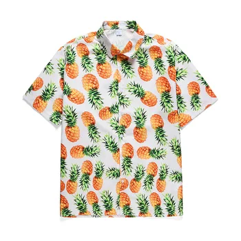 2020 Casual Trykt Hawaii Mænd shirt Sommer camisa masculina Streetwear Mode Hvid Kort Ærme Ferie ropa hombre blusa 1