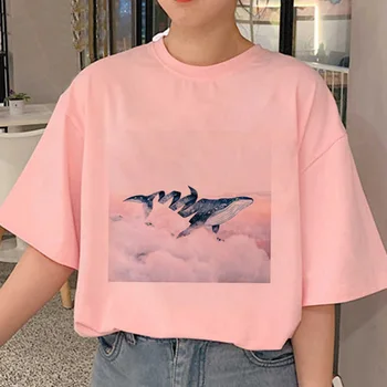 2020 er en Ny Mode Is Sneglen Print T-shirt til Kvinder Harajuku Sommeren Korte Ærmer Lyserød Toppe, T-Shirt Streetwear Afslappet Hyggelig Tshirt 5