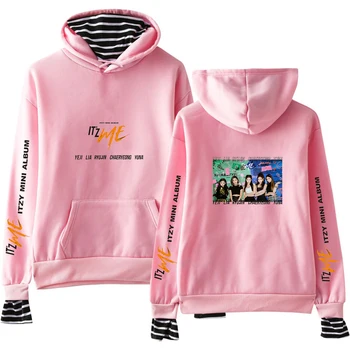 2020 Fashion Damer Pink Hættetrøje Print ITZY Kvinders Mænds Hooded Sweatshirt ITZY Høj Kvalitet Hip Hop Hættetrøjer Pige Pullover Top 0