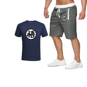 2020 Fashion t-shirt, Shorts Sæt Mænd Sommeren 2pc Træningsdragt+Shorts Sæt Stranden Herre Casual t-Shirts Sæt Sportswears 2
