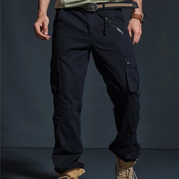 2020 Foråret Hot Taktiske Herre Cargo Bukser Bomuld Casual Multi-Lomme Militære Mænd Bukser Pantalon Homme 5