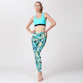 2020 Kører Fitness Yoga Bukser Kvinder Træning Print Leggings Uddannelse Elastisk Lange Tights Bukser til Dans Mave Kontrol 1