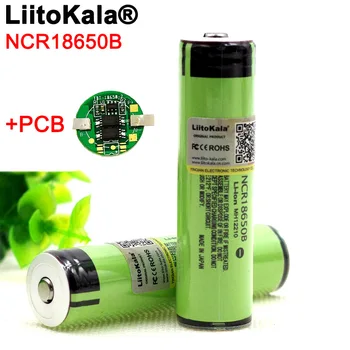 2020 Liitokala Beskyttet Oprindelige 18650 Genopladeligt batteri NCR18650B 3400mah med PCB 3,7 V batterier Til Lommelygten