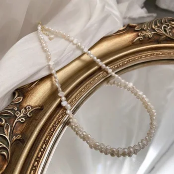 2020 Lyst til Fine Smykker til Kvinder-Pladsen 14k Guld Kæder Perle Vedhæng Uregelmæssige Naturlige Perler Halskæder til Kvinder bryllupsgave 4
