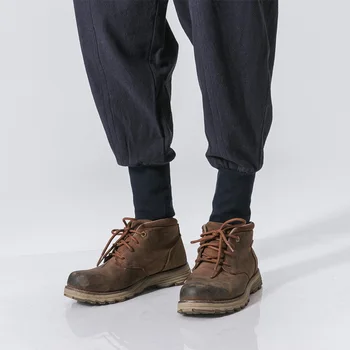 2020 Mænd Harem Bukser Japansk Casual Bomuld Solid Varme Man Jogger Bukser Kinesisk Stil Sweatpants 2