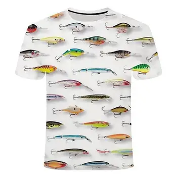 2020 ny fiskeri t-shirt stil afslappet Digital fisk 3D-Print t-shirt til Mænd, Kvinder tshirt Sommeren Korte Ærmer O-hals Toppe&t-Shirts s-6xl 0
