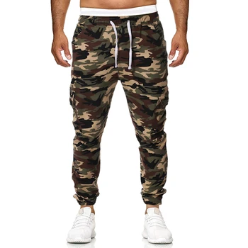 2020 Nye bunden mænds casual midten talje bukser, bomulds-polyester blanding populære camouflage bukser ungdom, vitalitet sports bukser 2