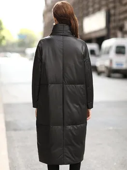 2020 nye fåreskind Europæisk stil frakke frakke personlig mode løs læder dunjakke Kvinder Mid-længde 2