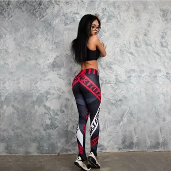 2020 Nye Print Sportslige Leggings Kvinder Trænings-og Høj Elastisk Tynde Bukser Mode Tøj Push Up Åndbar Træning Leggin XL 5