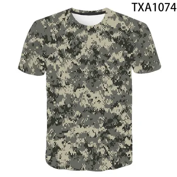 2020 Sommer Cool 3D Printet Militær Camouflage T-Shirt Mænd, Kvinder, Børn, kortærmet T-shirt Brand Toppe Dreng Pige Kids Tee 1