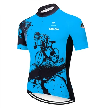 2020 STRAVA Sommeren Mænd team Cykel-Shirt med hurtigtørrende og åndbar Trøje Ciclismo Bicicleta Sportstøj Maillot Ciclismo 417