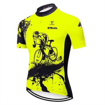 2020 STRAVA Sommeren Mænd team Cykel-Shirt med hurtigtørrende og åndbar Trøje Ciclismo Bicicleta Sportstøj Maillot Ciclismo 3