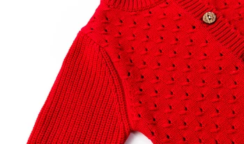 2021 Foråret Gul Baby Piger Overtøj Cardigan Enkelt Breasted Rød Sweater Baby Piger Jakke 6 12 24 Måneders Baby Tøj 185062 4