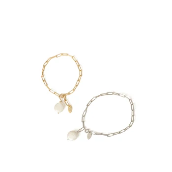 2021 Nye Guld Farve, Ægte, Naturlig Ferskvand Barok Perle Armbånd Til Kvinder Romantisk Fine Smykker 23cm 1