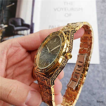 2021 Nye mode, Vintage Skåret Se Luksus-Islamiske armbåndsur til Mænd Business LXH 0
