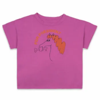 2021 Nye Toddler Dreng Pige Mode Brand T-Shirts Baby Bomuld O Hals Toppe til Sommer Jordbær Orange Print Barn Tees 4203